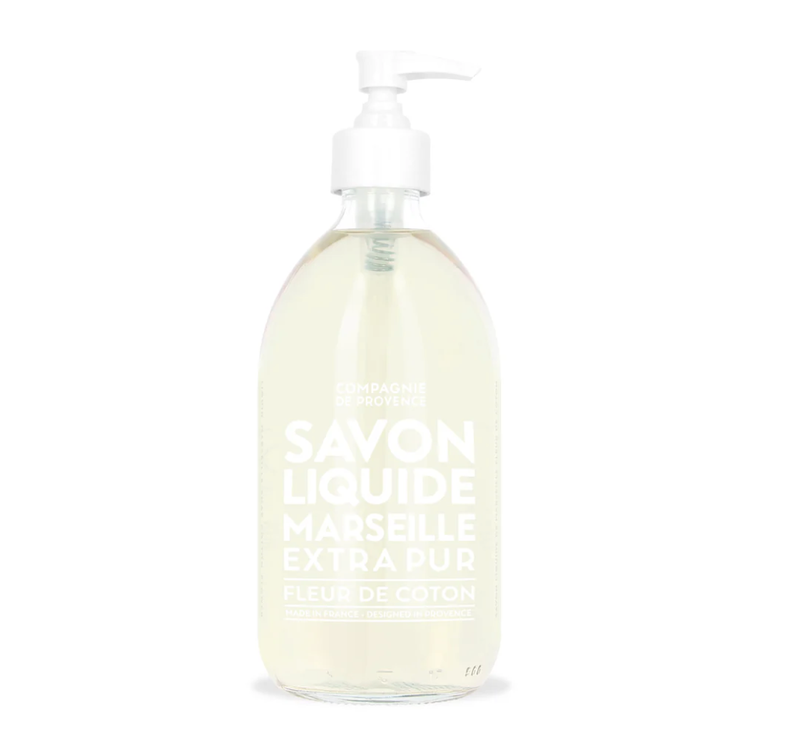 cotton flower: liquid soap